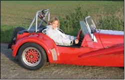 Suzy Dignan in her Westfield race car