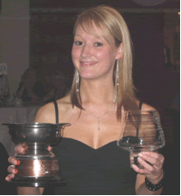 Suzy Dignan's collects her trophys